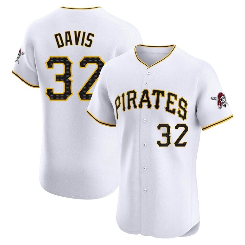 Davalo P.Pirates #32 Henry Davis Player White Home Limited Elite Stitched Jerseys