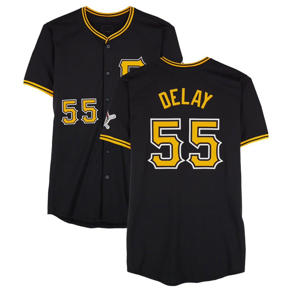 Davalo P.Pirates #55 Jason Delay Player Black Alternate Limited Game Stitched Jerseys