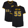 Davalo P.Pirates #55 Jason Delay Player Black Alternate Limited Game Stitched Jerseys