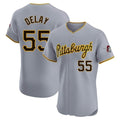 Davalo P.Pirates #55 Jason Delay Player Gray Road Home Limited Elite Stitched Jerseys