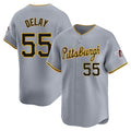Davalo P.Pirates #55 Jason Delay Player Gray Road Home Limited Stitched Jerseys