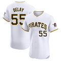 Davalo P.Pirates #55 Jason Delay Player White Home Limited Elite Stitched Jerseys