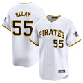 Davalo P.Pirates #55 Jason Delay Player White Home Limited Stitched Jerseys