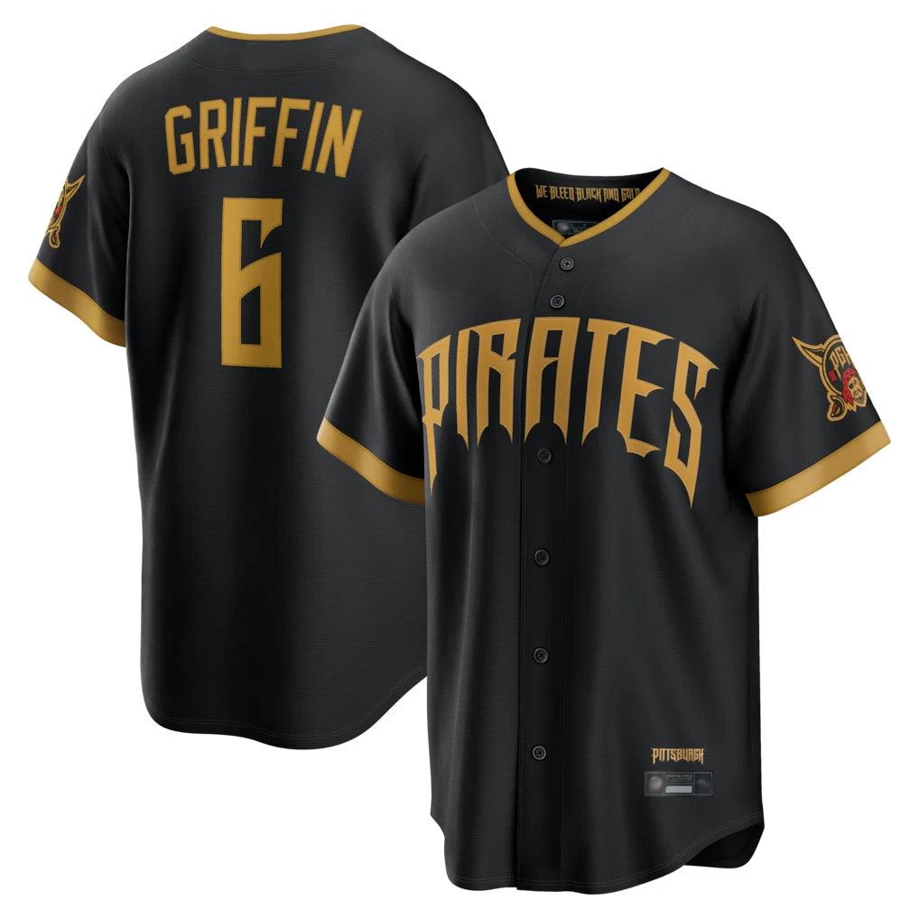 Davalo P.Pirates #6 Konnor Griffin Player Black 2026 City Connect Home Game Stitched Jerseys