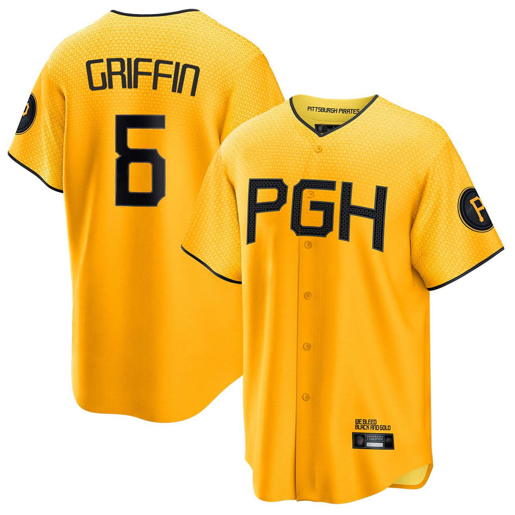 Davalo P.Pirates #6 Konnor Griffin Player Gold City Connect Home Game Stitched Jerseys