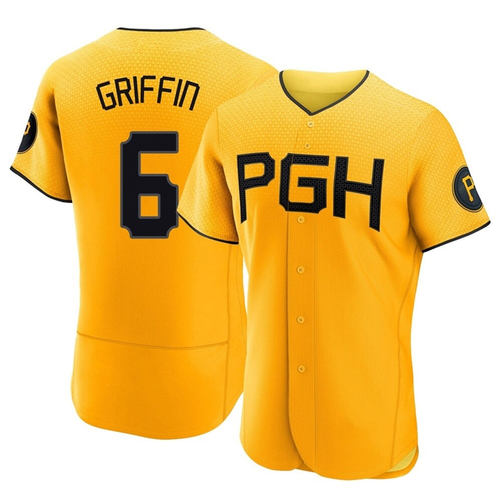 Davalo P.Pirates #6 Konnor Griffin Player Gold City Connect Home Limited Elite Stitched Jerseys