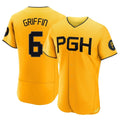 Davalo P.Pirates #6 Konnor Griffin Player Gold City Connect Home Limited Elite Stitched Jerseys