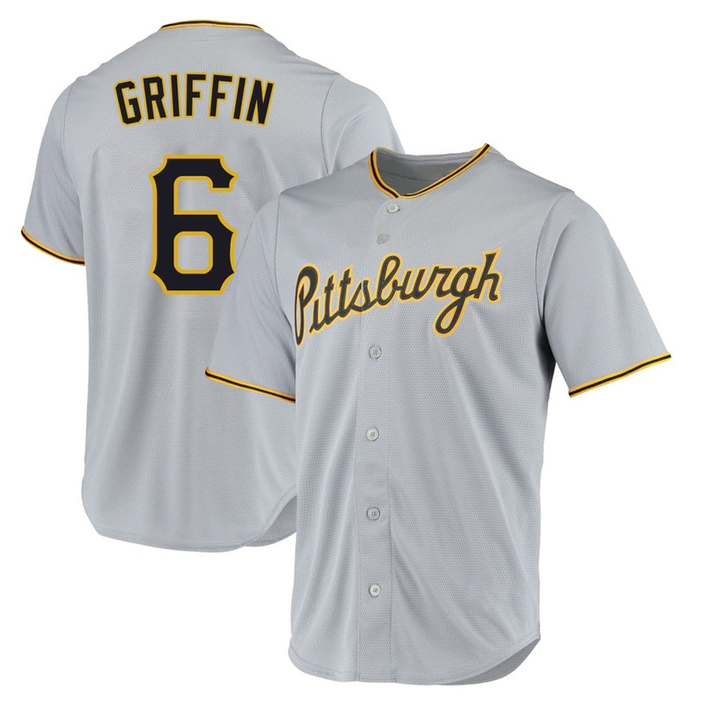 Davalo P.Pirates #6 Konnor Griffin Player Gray Road Home Game Stitched Jerseys