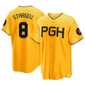Davalo P.Pirates #8 Willie Stargell Player Gold City Connect Home Game Stitched Jerseys