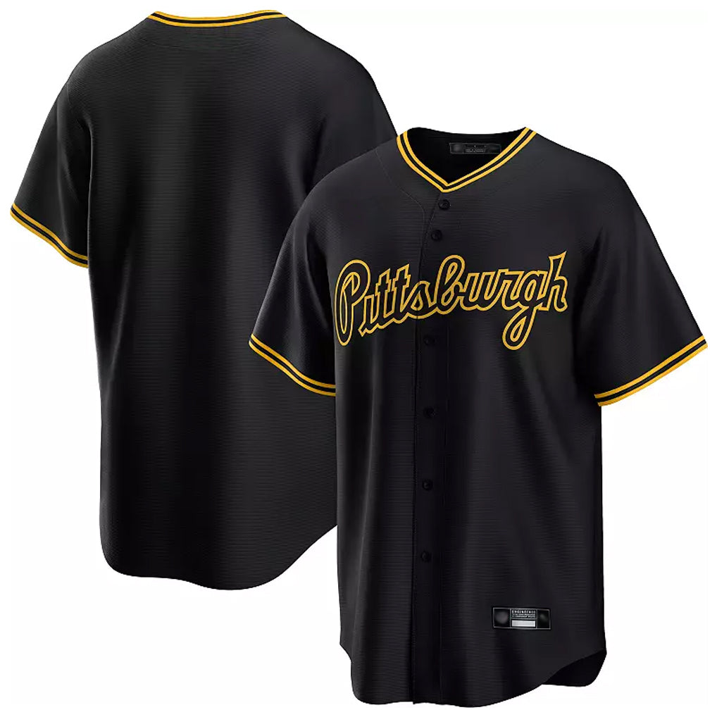 Davalo P.Pirates Blank Player Black Alt Home Limited Stitched Jerseys