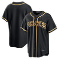 Davalo P.Pirates Blank Player Black Fashion Out Home Game Stitched Jerseys
