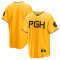 Davalo P.Pirates Blank Player Gold City Connect Home Game Stitched Jerseys