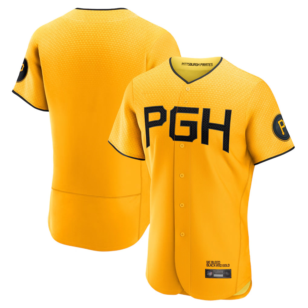 Davalo P.Pirates Blank Player Gold City Connect Home Limited Stitched Jerseys