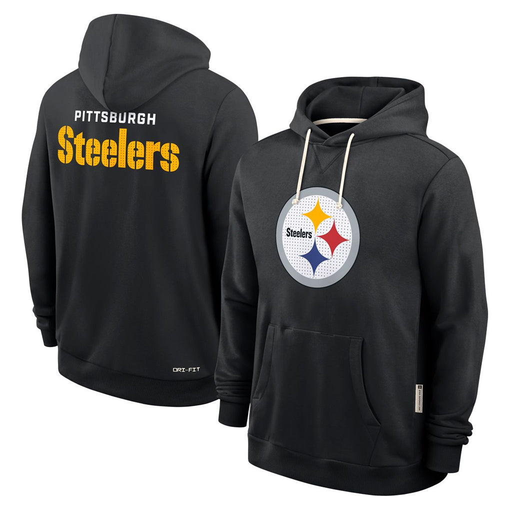 Davalo P.Steelers Blck LOGO Pullover Hoodies Limited Blank Player Stitched Jerseys
