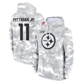 Davalo P.Steelers #11 Michael Pittman Jr. Player Arctic Camo Limited Salute to Service Pullover Hoodies Game Stitched Jerseys