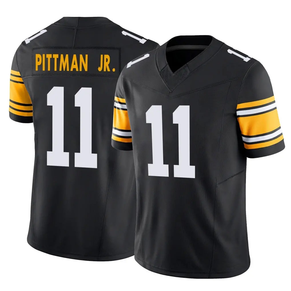 Davalo P.Steelers #11 Michael Pittman Jr. Player Black Limited Alternate Vapor F.U.S.E. Home Game Stitched Jerseys