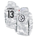 Davalo P.Steelers #13 Rico Dowdle Player Arctic Camo Limited Salute to Service Pullover Hoodies Game Stitched Jerseys
