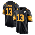 Davalo P.Steelers #13 Rico Dowdle Player Black Color Rush Home Game Stitched Jerseys