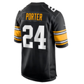 Davalo P.Steelers #24 Joey Porter Jr. Black Alternate Game American Stitched Jersey