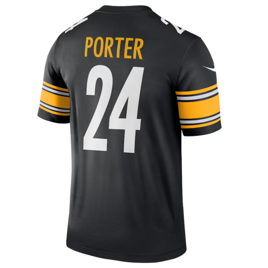 Davalo P.Steelers #24 Joey Porter Jr. Black Legend American Stitched Jersey