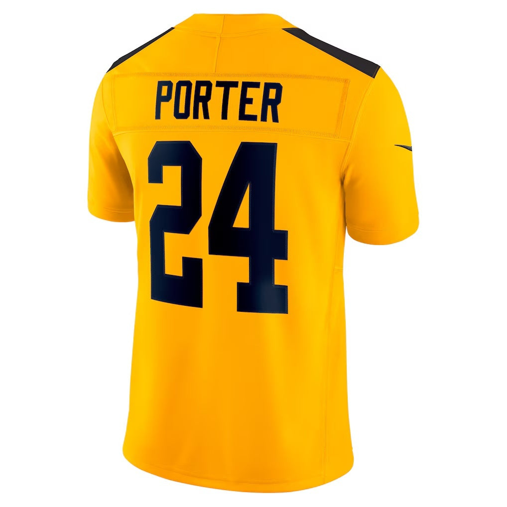 Davalo P.Steelers #24 Joey Porter Jr. Gold Alternate 1933 Throwback Vapor F.U.S.E. Limited Jerseys