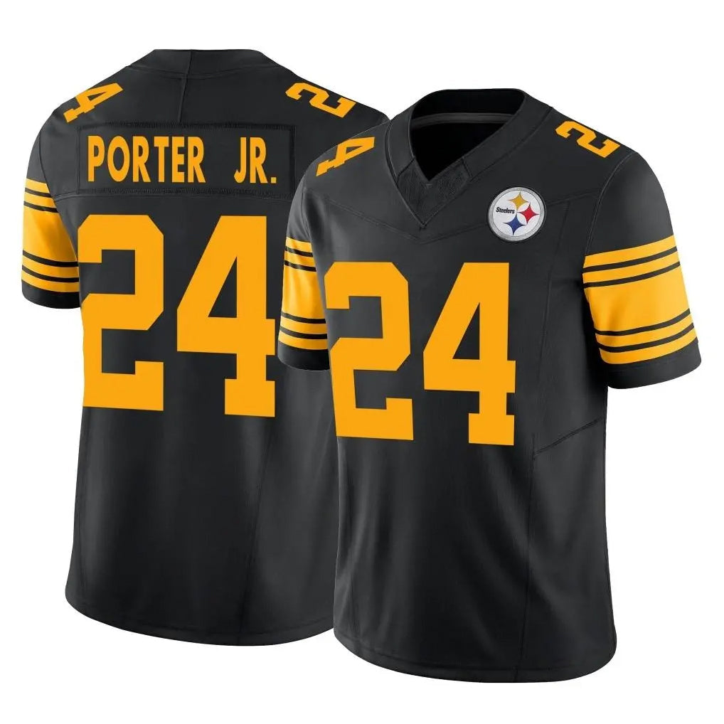 Davalo P.Steelers #24 Joey Porter Jr. Player Black Limited 2nd Alternate Vapor F.U.S.E. Home Game Stitched Jerseys