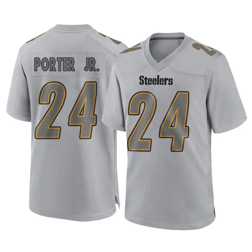 Davalo P.Steelers #24 Joey Porter Jr. Player Gray Atmosphere Fashion Home Game Stitched Jerseys