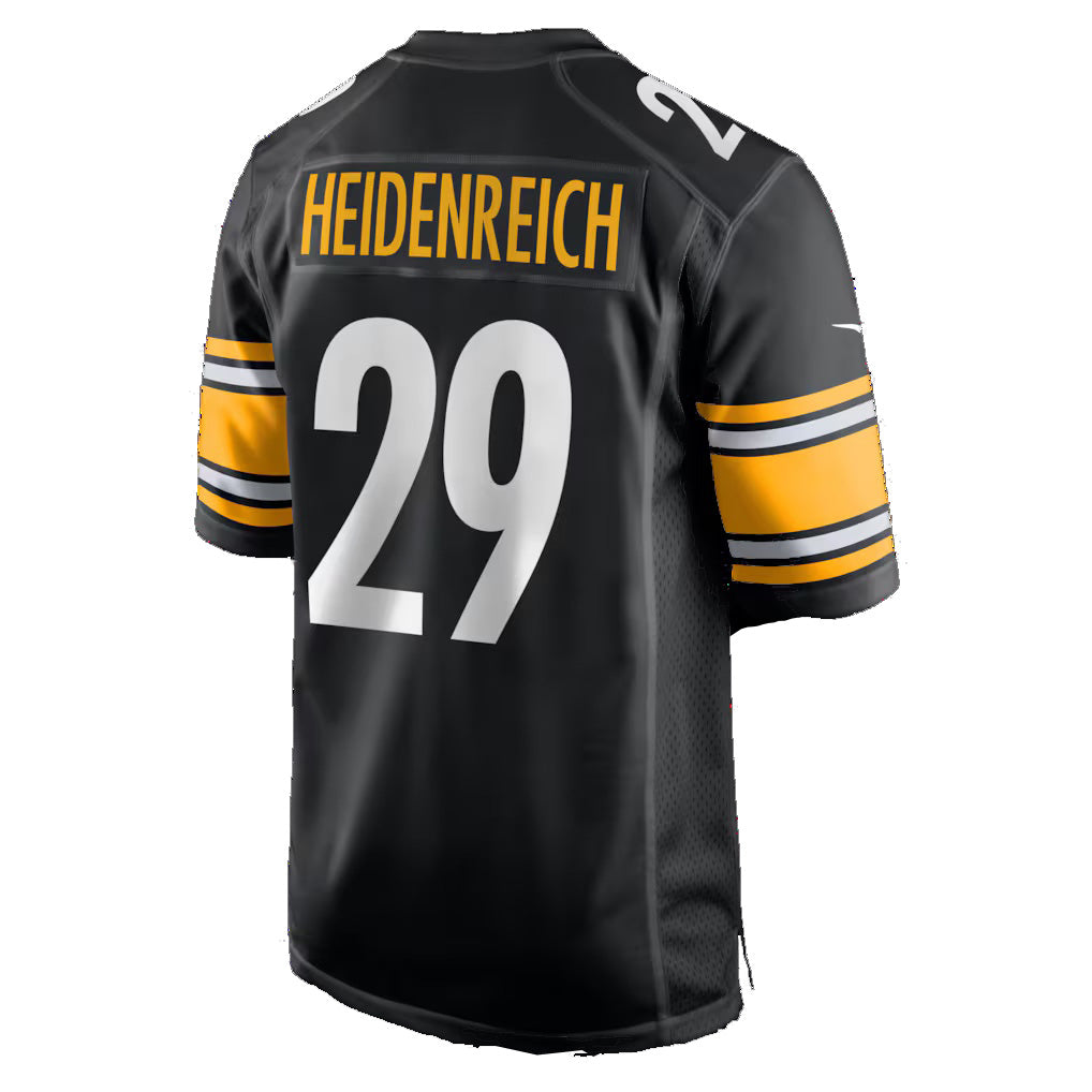 Davalo P.Steelers #29 Eli Heidenreich Black Team Game Stitched Jerseys