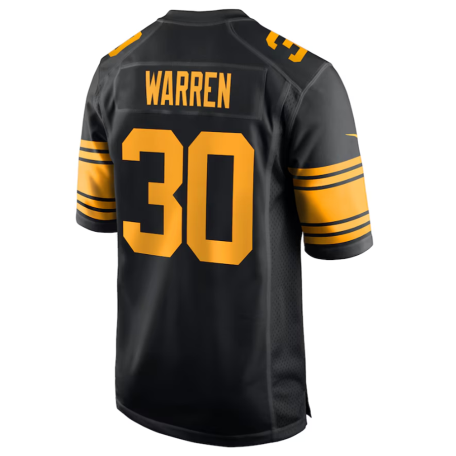 Davalo P.Steelers #30 Jaylen Warren Black Alternate Game American Stitched Jerseys