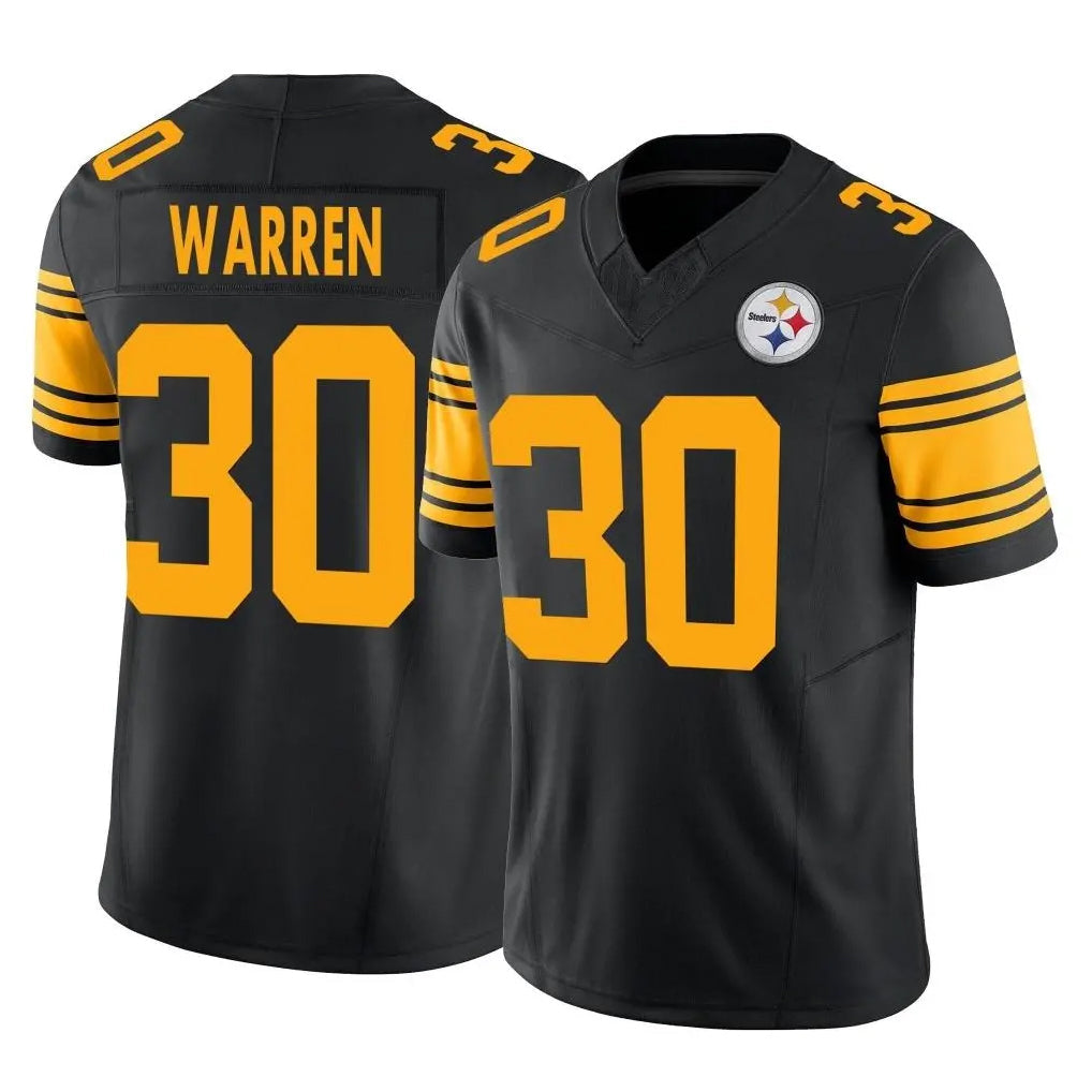 Davalo P.Steelers #30 Jaylen Warren Player Black Limited 2nd Alternate Vapor F.U.S.E. Home Game Stitched Jerseys