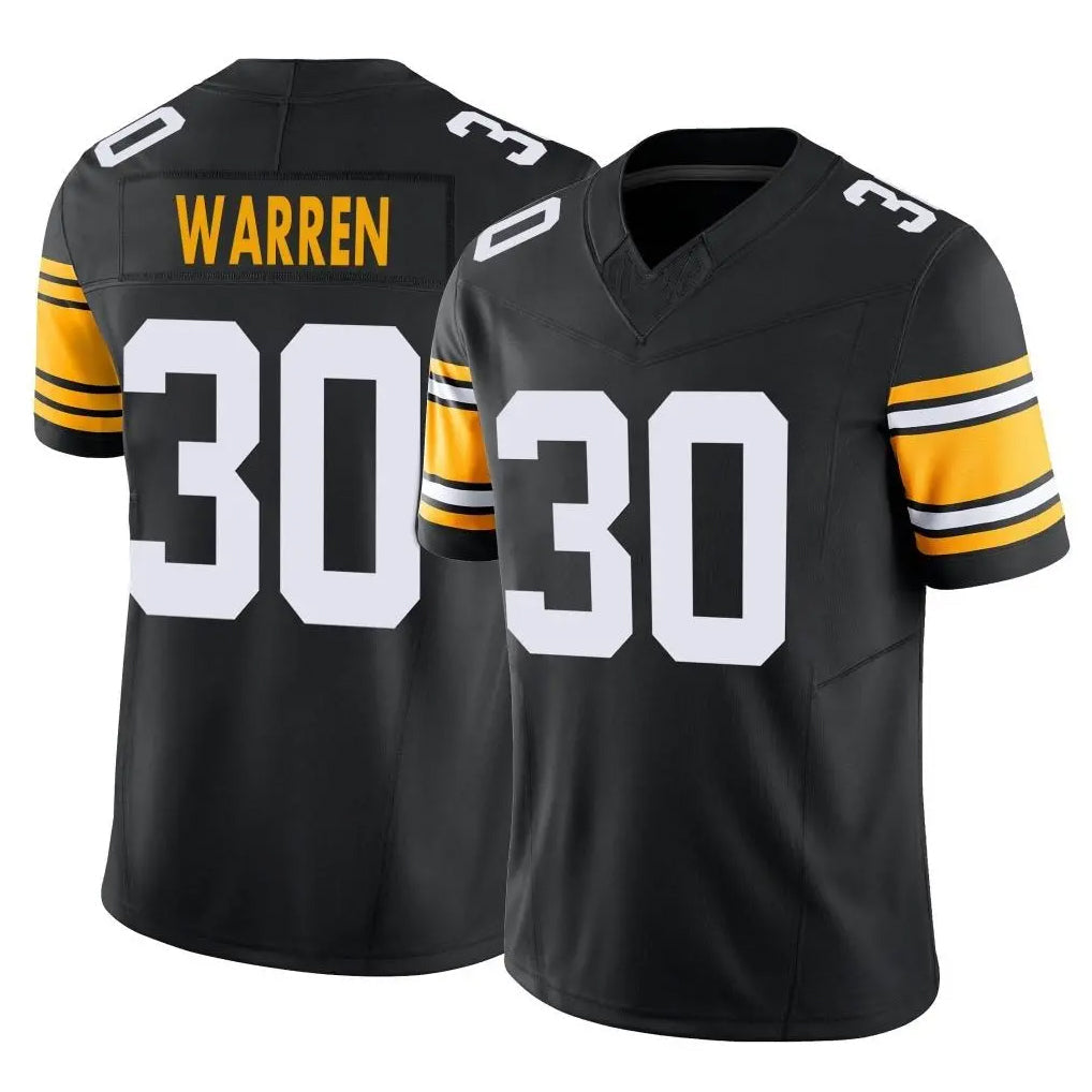 Davalo P.Steelers #30 Jaylen Warren Player Black Limited Alternate Vapor F.U.S.E. Home Game Stitched Jerseys
