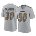Davalo P.Steelers #30 Jaylen Warren Player Gray Atmosphere Fashion Home Game Stitched Jerseys