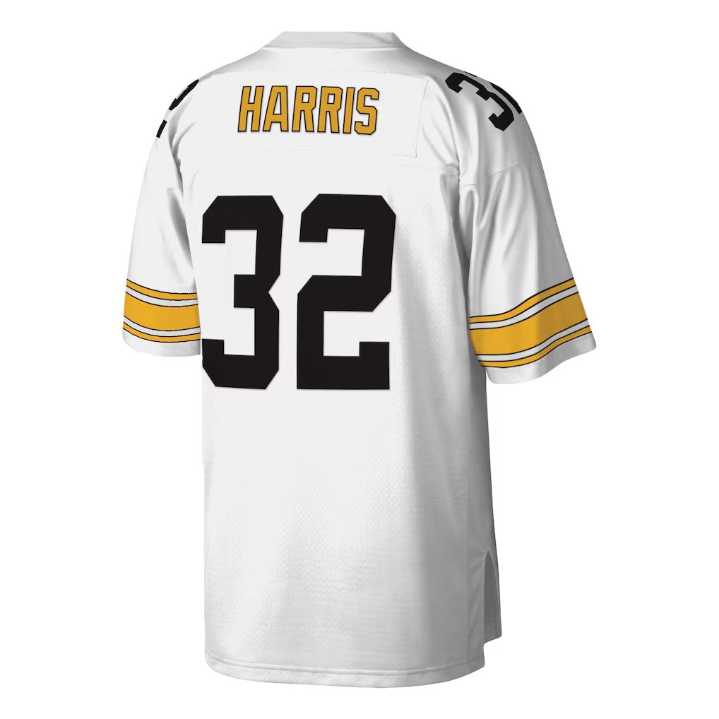 Davalo P.Steelers #32 Franco Harris Mitchell & Ness White Legacy Replica Stitched Jerseys
