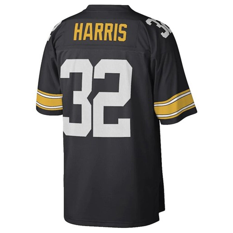 Davalo P.Steelers #32 Franco Harris Player Mitchell & Ness Black Legacy Replica Stitched Jerseys