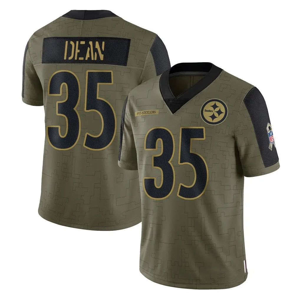 Davalo P.Steelers #35 Jamel Dean Player Olive Salute To Service Limited Game Stitched Jerseys