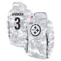 Davalo P.Steelers #3 Jaquan Brisker Player Arctic Camo Limited Salute to Service Pullover Hoodies Game Stitched Jerseys