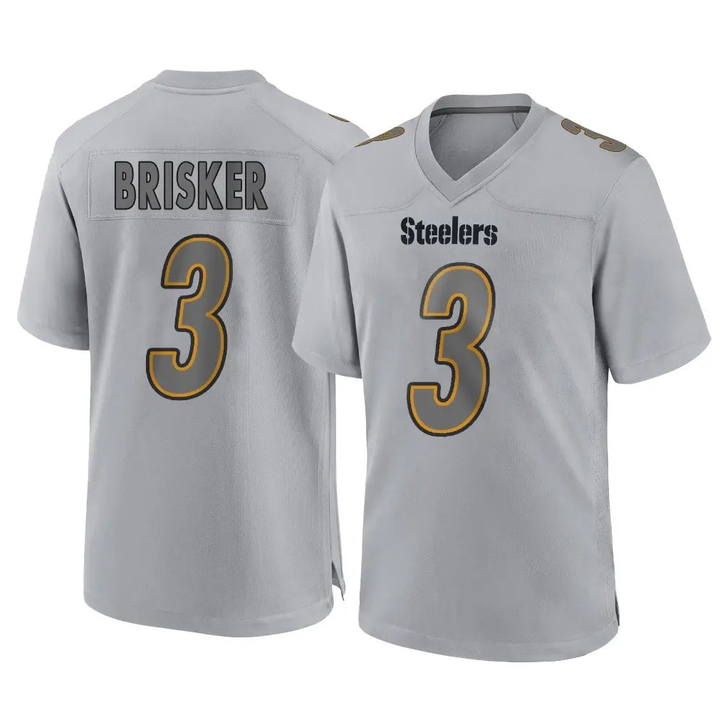 Davalo P.Steelers #3 Jaquan Brisker Player Gray Atmosphere Fashion Home Game Stitched Jerseys