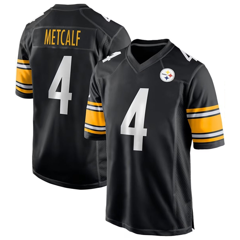 Davalo P.Steelers #4 DK Metcalf Player Black Home Game Stitched Jerseys