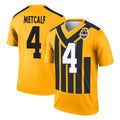 Davalo P.Steelers #4 DK Metcalf Player Gold Legend Limited 1933 Throwback Performance Home Game Stitched Jerseys