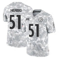 Davalo P.Steelers #51 Nick Herbig Player Arctic Camo Limited Salute To Service Home Game Stitched Jerseys