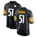 Davalo P.Steelers #51 Nick Herbig Player Black Home Game Stitched Jerseys