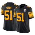 Davalo P.Steelers #51 Nick Herbig Player Black Limited 2nd Alternate Vapor F.U.S.E. Home Game Stitched Jerseys