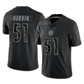 Davalo P.Steelers #51 Nick Herbig Player Black Reflective Limited Home Game Stitched Jerseys