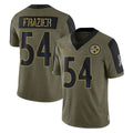 Davalo P.Steelers #54 Zach Frazier Player Olive Salute To Service Limited Game Stitched Jerseys