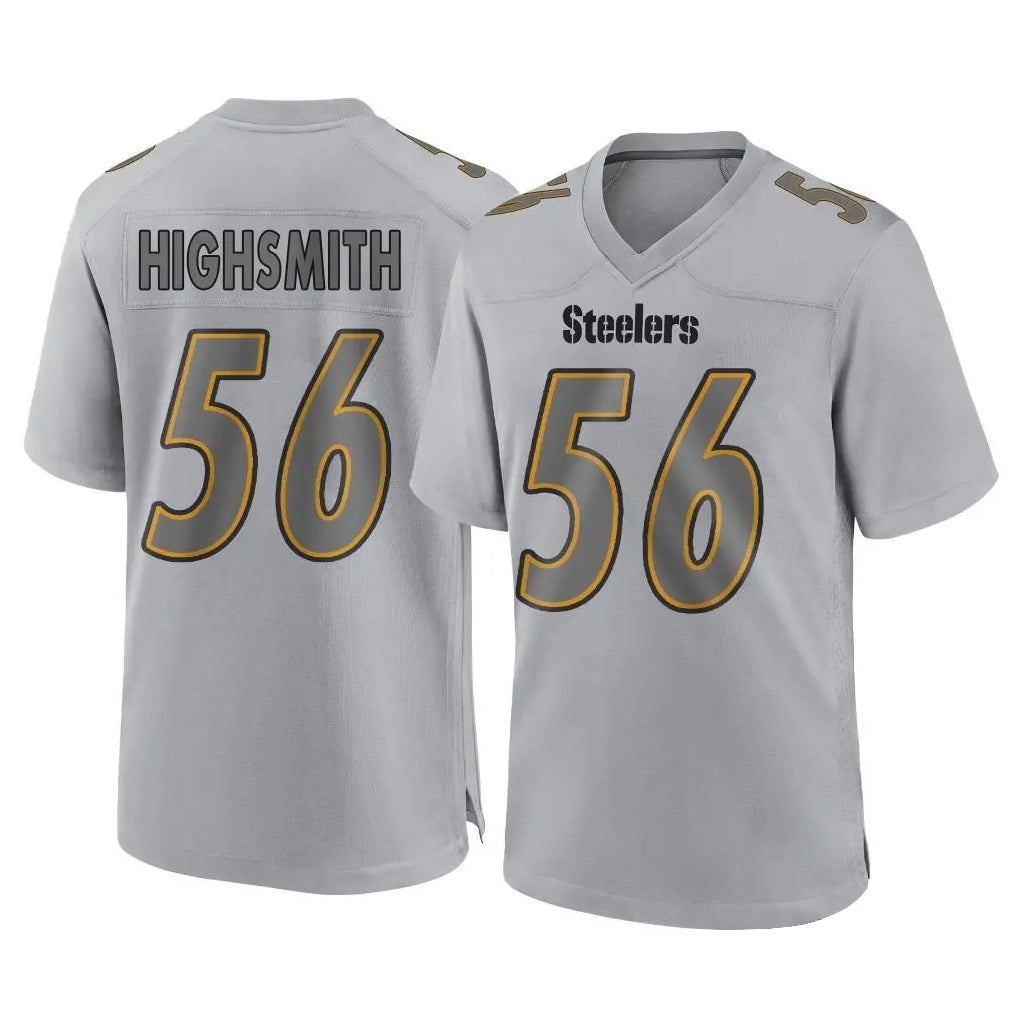 Davalo P.Steelers #56 Alex Highsmith Player Gray Atmosphere Fashion Home Game Stitched Jerseys