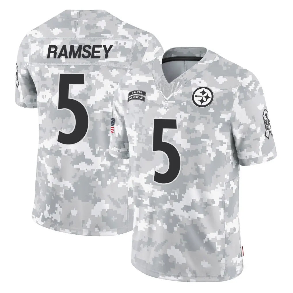 Davalo P.Steelers #5 Jalen Ramsey Player Arctic Camo Limited Salute To Service Home Game Stitched Jerseys