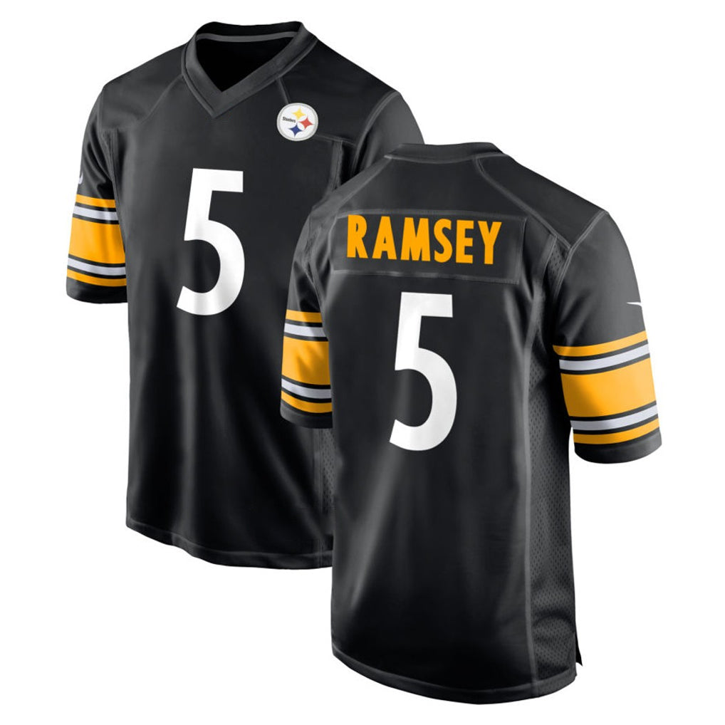 Davalo P.Steelers #5 Jalen Ramsey Player Black Home Game Stitched Jerseys