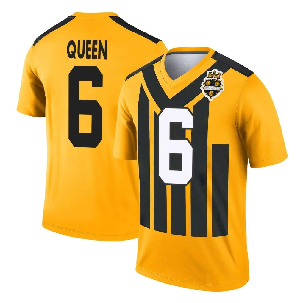 Davalo P.Steelers #6 Patrick Queen Player Gold Legend Limited 1933 Throwback Performance Home Game Stitched Jerseys