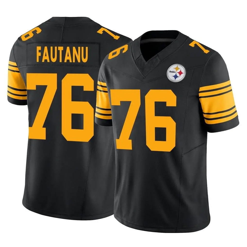 Davalo P.Steelers #76 Troy Fautanu Player Black Limited 2nd Alternate Vapor F.U.S.E. Home Game Stitched Jerseys