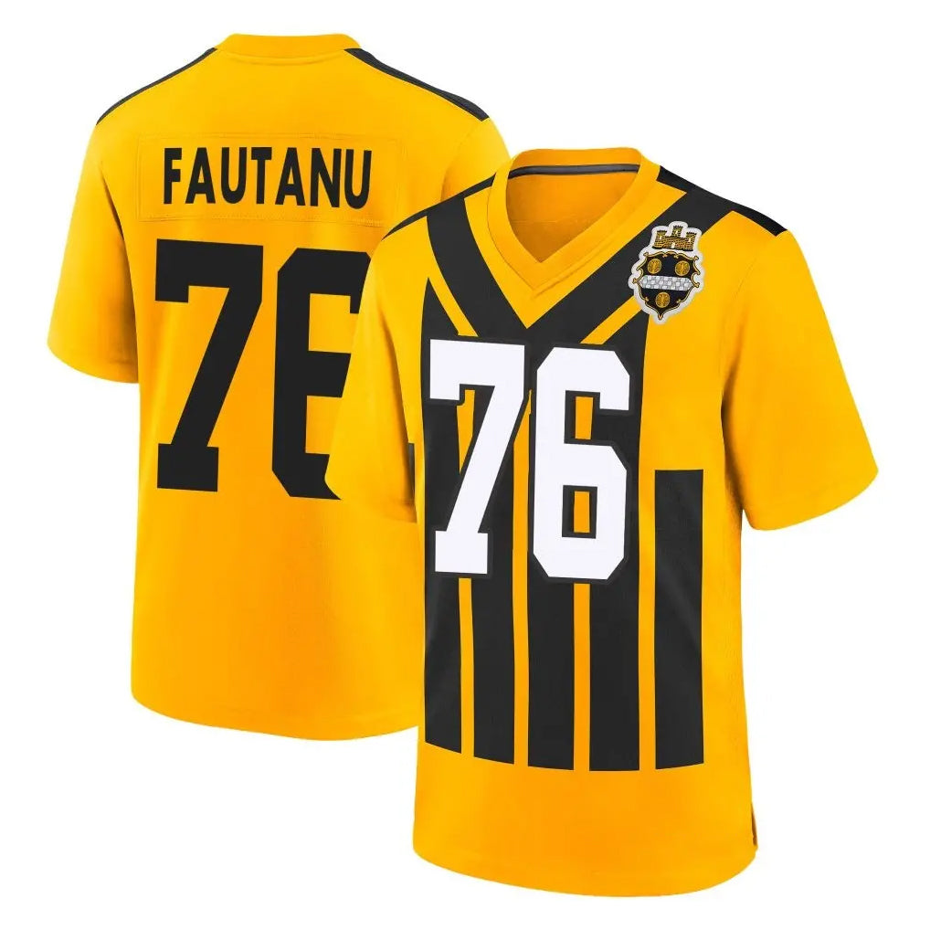 Davalo P.Steelers #76 Troy Fautanu Player Gold Limited 1933 Throwback Home Game Stitched Jerseys